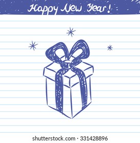 gift - illustration for the New year