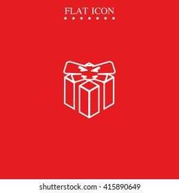 Gift illustration. Present icon.
