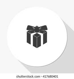 Gift illustration. Present icon. 