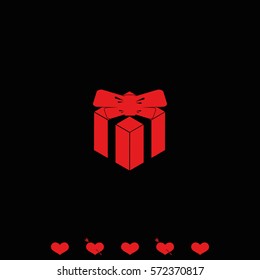 Gift illustration. Present icon.