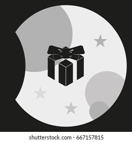 Gift illustration. Present icon.
