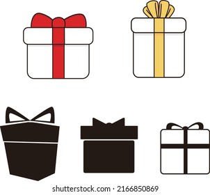 gift illustration and gift illustration silhouette
