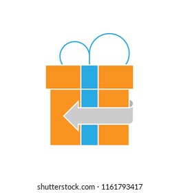 Gift isolated color icon, vector illustration design. Logistics collection.