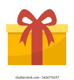 gift isolated flat color icon