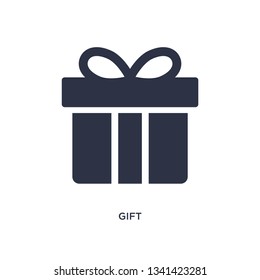 gift isolated icon. Simple element illustration from delivery and logistic concept. gift editable logo symbol design on white background. Can be use for web and mobile.