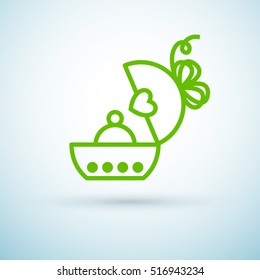 Gift isolated minimal icon. Box graph line vector icon for websites and mobile minimalistic flat design.