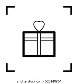 Gift isolated minimal icon. Box graph line vector icon for websites and mobile minimalistic flat design.