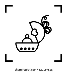 Gift isolated minimal icon. Box graph line vector icon for websites and mobile minimalistic flat design.