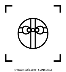 Gift isolated minimal icon. Box graph line vector icon for websites and mobile minimalistic flat design.