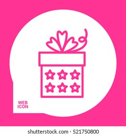 Gift isolated minimal icon. Box graph line vector icon for websites and mobile minimalistic flat design.