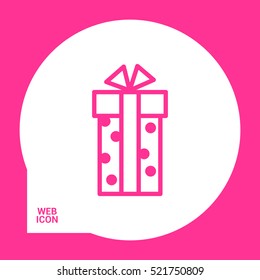 Gift isolated minimal icon. Box graph line vector icon for websites and mobile minimalistic flat design.