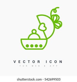 Gift isolated minimal icon. Box graph line vector icon for websites and mobile minimalistic flat design.