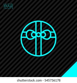 Gift isolated minimal icon. Box graph line vector icon for websites and mobile minimalistic flat design.
