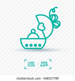 Gift isolated minimal icon. Box graph line vector icon for websites and mobile minimalistic flat design.