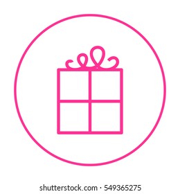 Gift isolated minimal icon. Box graph line vector icon for websites and mobile minimalistic flat design.