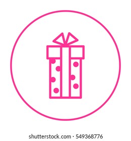 Gift isolated minimal icon. Box graph line vector icon for websites and mobile minimalistic flat design.