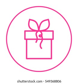 Gift isolated minimal icon. Box graph line vector icon for websites and mobile minimalistic flat design.