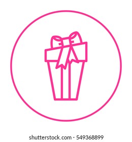 Gift isolated minimal icon. Box graph line vector icon for websites and mobile minimalistic flat design.