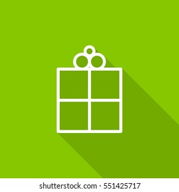Gift isolated minimal icon. Box graph line vector icon for websites and mobile minimalistic flat design.