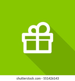 Gift isolated minimal icon. Box graph line vector icon for websites and mobile minimalistic flat design.