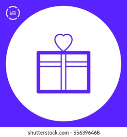 Gift isolated minimal icon. Box graph line vector icon for websites and mobile minimalistic flat design.