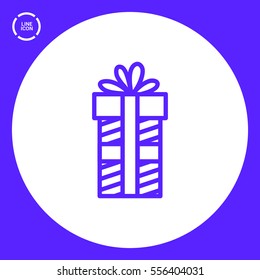Gift isolated minimal icon. Box graph line vector icon for websites and mobile minimalistic flat design.