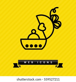 Gift isolated minimal icon. Box graph line vector icon for websites and mobile minimalistic flat design.