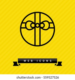 Gift isolated minimal icon. Box graph line vector icon for websites and mobile minimalistic flat design.