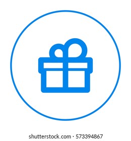 Gift isolated minimal icon. Box graph line vector icon for websites and mobile minimalistic flat design.