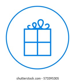 Gift isolated minimal icon. Box graph line vector icon for websites and mobile minimalistic flat design.