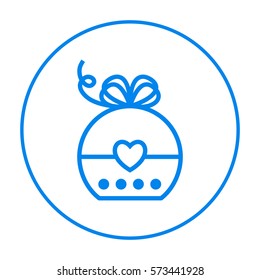 Gift isolated minimal icon. Box graph line vector icon for websites and mobile minimalistic flat design.