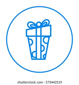 Gift isolated minimal icon. Box graph line vector icon for websites and mobile minimalistic flat design.