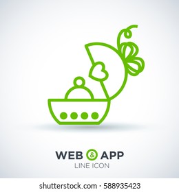 Gift isolated minimal icon. Box graph line vector icon for websites and mobile minimalistic flat design.