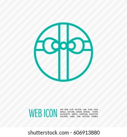 Gift isolated minimal icon. Box graph line vector icon for websites and mobile minimalistic flat design.