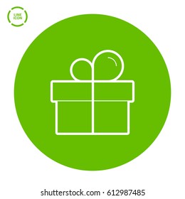 Gift isolated minimal icon. Box graph line vector icon for websites and mobile minimalistic flat design.