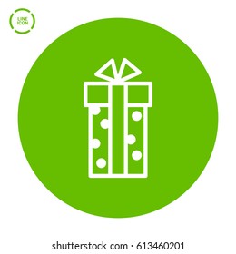 Gift isolated minimal icon. Box graph line vector icon for websites and mobile minimalistic flat design.