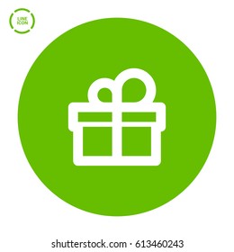 Gift isolated minimal icon. Box graph line vector icon for websites and mobile minimalistic flat design.