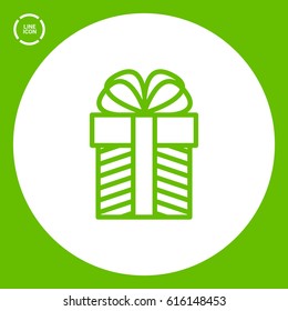 Gift isolated minimal icon. Box graph line vector icon for websites and mobile minimalistic flat design.