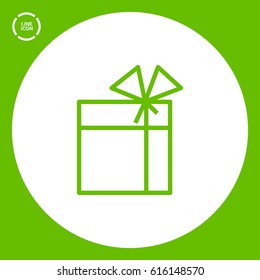 Gift isolated minimal icon. Box graph line vector icon for websites and mobile minimalistic flat design.