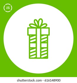 Gift isolated minimal icon. Box graph line vector icon for websites and mobile minimalistic flat design.