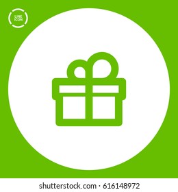 Gift isolated minimal icon. Box graph line vector icon for websites and mobile minimalistic flat design.