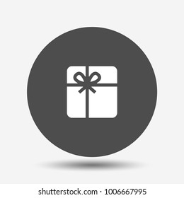 Gift. Isolated vector icon, sign, emblem, pictogram. Flat style for design, web, logo or UI. Eps10