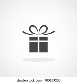 Gift. Isolated vector icon, sign, emblem, pictogram. Flat style for design, web, logo or UI. Eps10