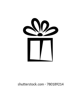 Gift. Isolated vector icon, sign, emblem, pictogram. Flat style for design, web, logo or UI. Eps10