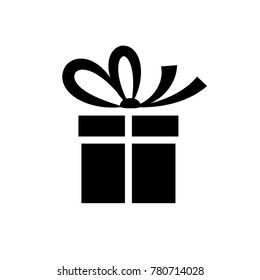Gift. Isolated vector icon, sign, emblem, pictogram. Flat style for design, web, logo or UI. Eps10