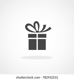 Gift. Isolated vector icon, sign, emblem, pictogram. Flat style for design, web, logo or UI. Eps10