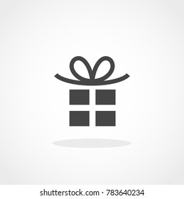 Gift. Isolated vector icon, sign, emblem, pictogram. Flat style for design, web, logo or UI. Eps10