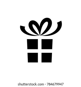 Gift. Isolated vector icon, sign, emblem, pictogram. Flat style for design, web, logo or UI. Eps10