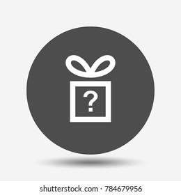 Gift. Isolated vector icon, sign, emblem, pictogram. Flat style for design, web, logo or UI. Eps10