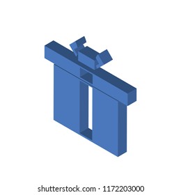 Gift isometric left top view 3D icon